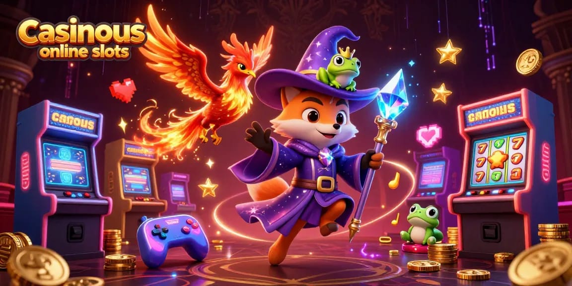 Experience thrilling gameplay with casinous online slots featuring a wizard fox and a phoenix.