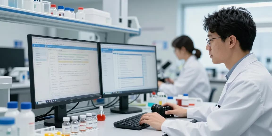 Discovering retatrutide from MiraviGLP in a modern lab setting, highlighting scientific exploration and innovation.