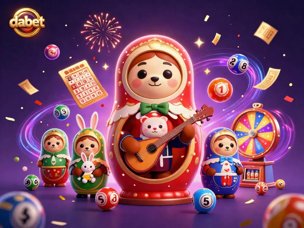 Dabet showcases a vibrant 3D casino scene with charming characters and betting elements for an engaging experience.
