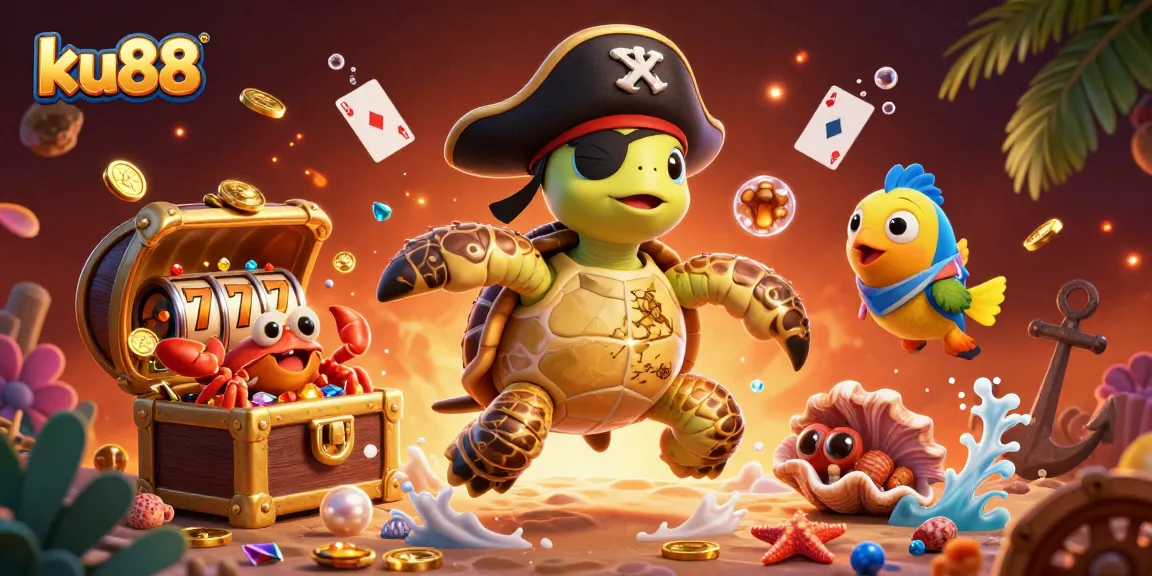 Engage with the thrilling ku88 gaming experience through this vibrant casino illustration.