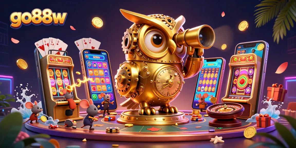 Experience exciting gameplay at go88w with a vibrant casino scene filled with playful elements and dynamic action.