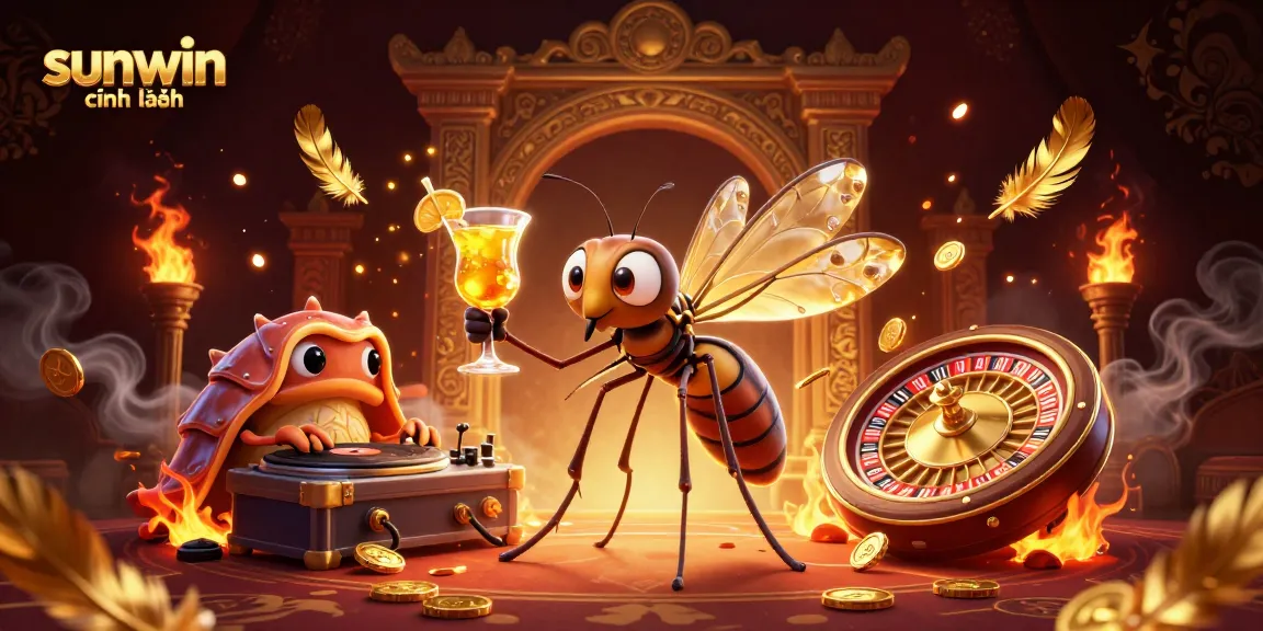 Experience thrilling gameplay with sunwin chính hãng at the vibrant casino illustrated scene.